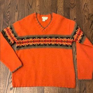 Eddie Bauer Wool Sweater Orange M